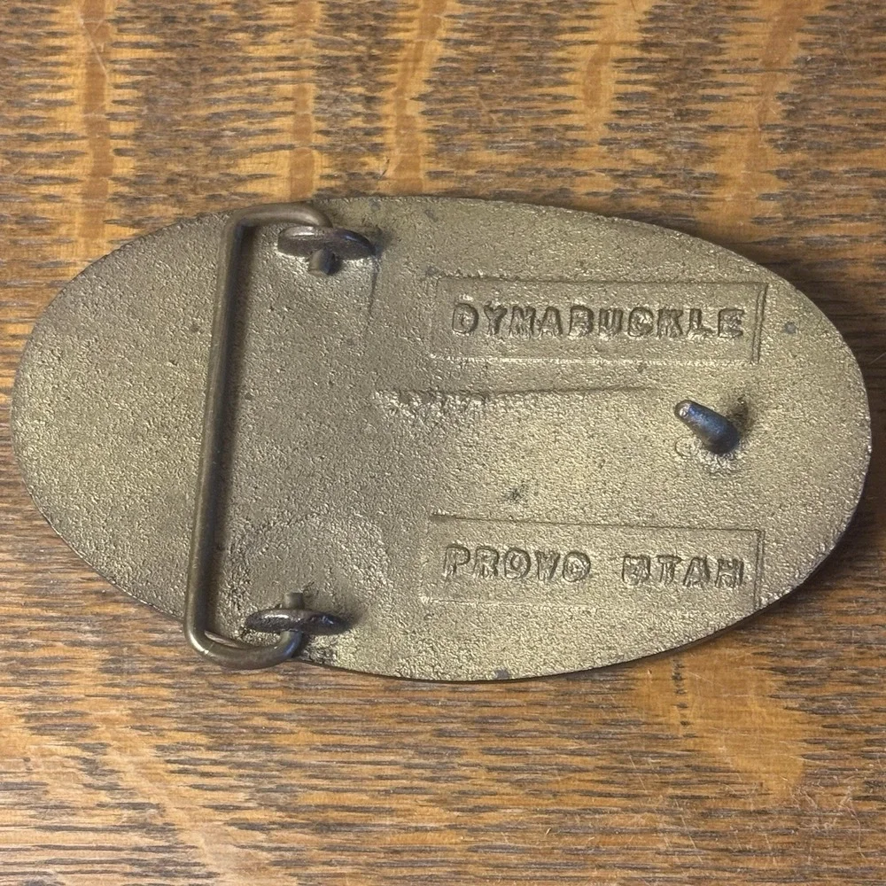 Vintage Cardinal Transport DynaBuckle Solid Brass Belt Buckle Trucking 3.75